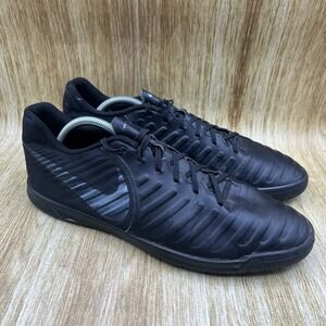 Nike Tiempo LegendX Men's Size 12 Indoor Soccer Shoes Black Sneakers AH7245-001‎